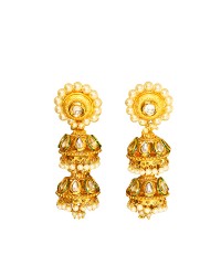 Golden Kundan Jhumki